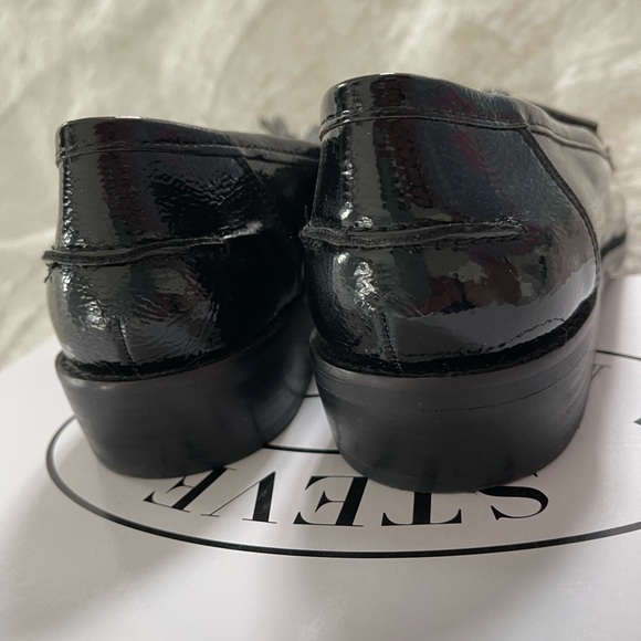 Steve Madden Meela Black Patent tassel loafers women’s sz 7 - Picture 6 of 8